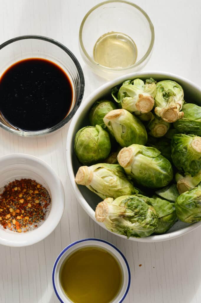 air fryer brussel sprouts with balsamic glaze