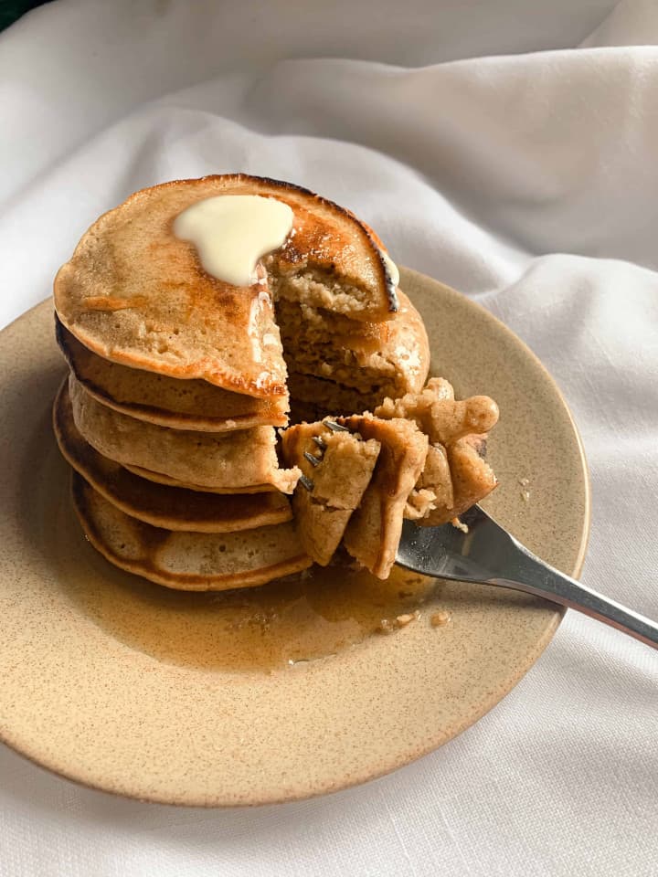 Fluffy Oat Flour Pancakes Nourished by Nic