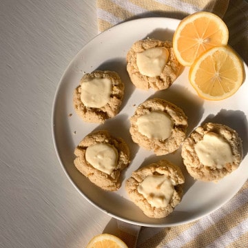 paleo lemon thumbprint cookies