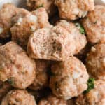 healthy Greek turkey meatballs with feta