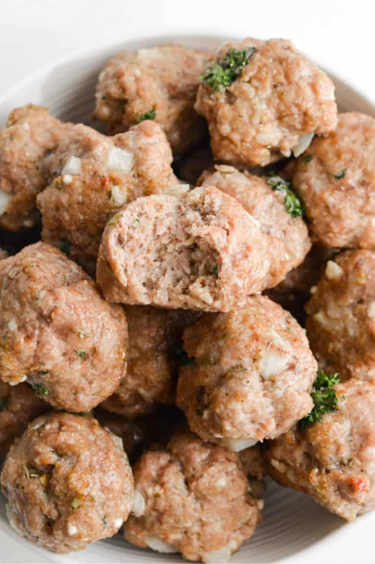 Healthy Turkey Feta Meatballs (Greek) Nourished by Nic