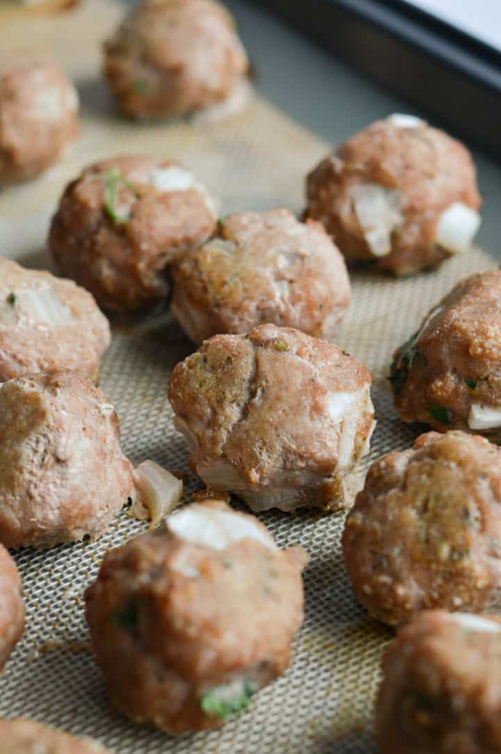 Healthy Turkey Feta Meatballs (Greek) Nourished by Nic