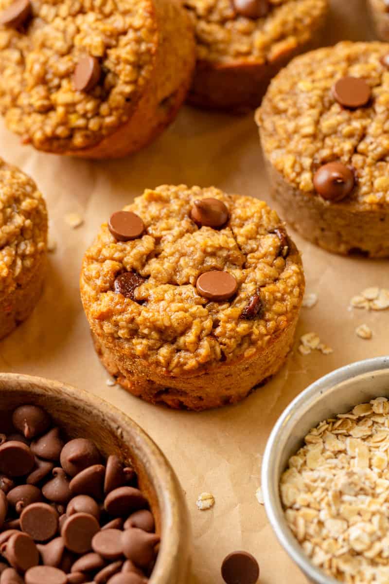 Banana Oatmeal Chocolate Chip Muffins