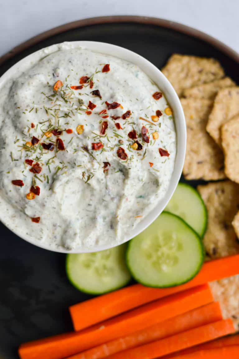 Herb and Garlic Cottage Cheese Dip Nourished by Nic