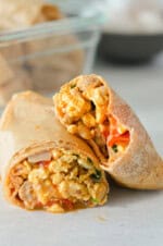 Egg and Sausage Meal Prep Breakfast Burrito - Nourished by Nic