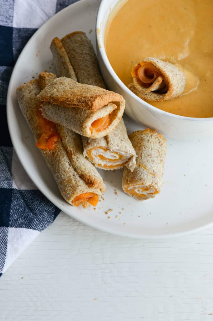 air fryer grilled cheese roll ups