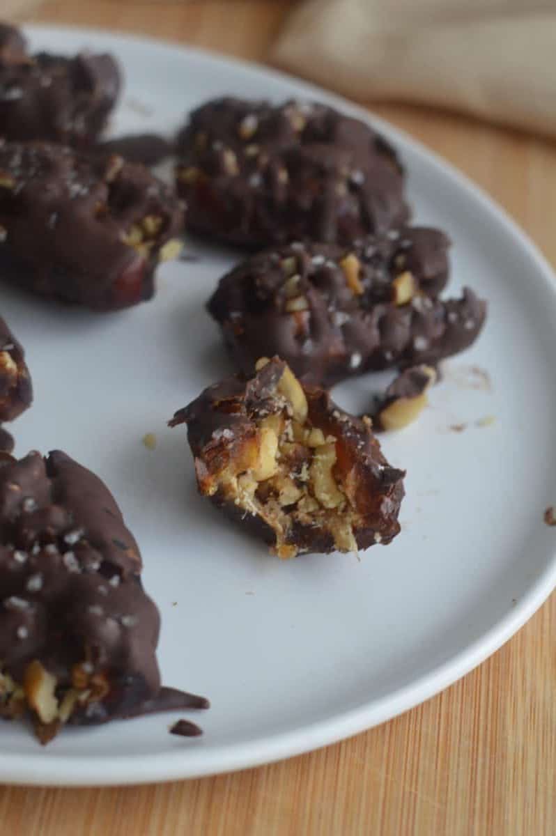 Chocolate Covered Dates (With Walnuts)