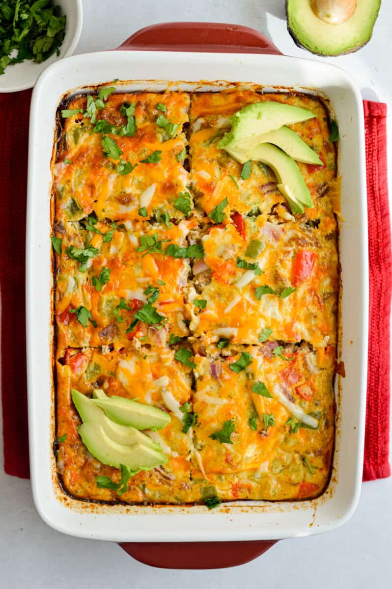 Chorizo, Egg & Green Chili Breakfast Casserole