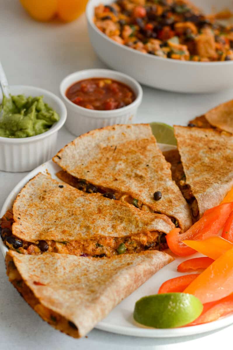 BBQ Chicken and Black Bean Quesadilla