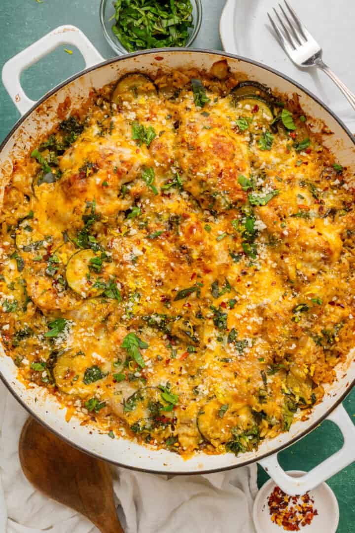 Zucchini and Lemon Baked Chicken Orzo Zucchini Chicken Pasta Bake