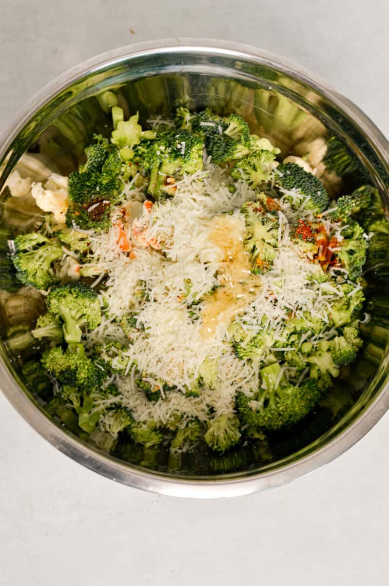 Ingredients combined in a large mixing bowl