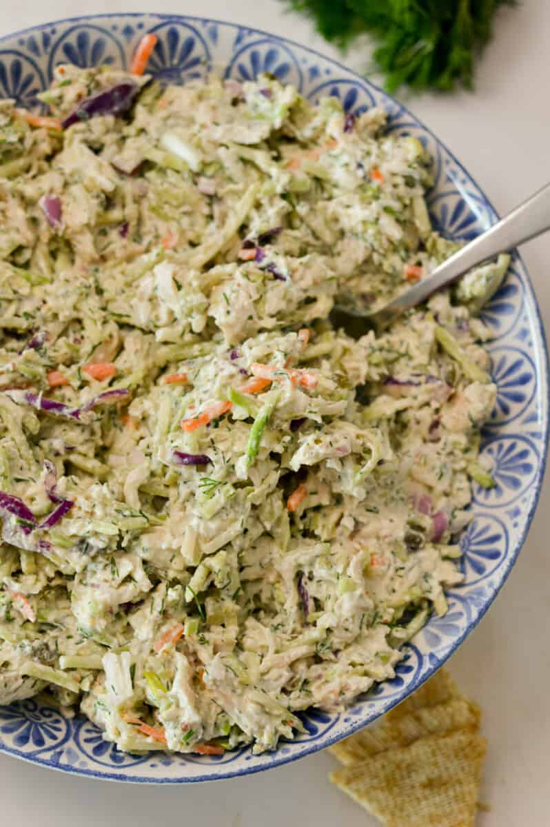 Chicken salad in a bowl