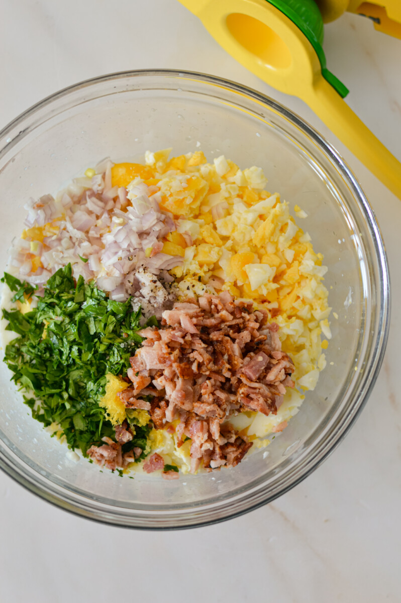 Remaining ingredients added to the bowl.