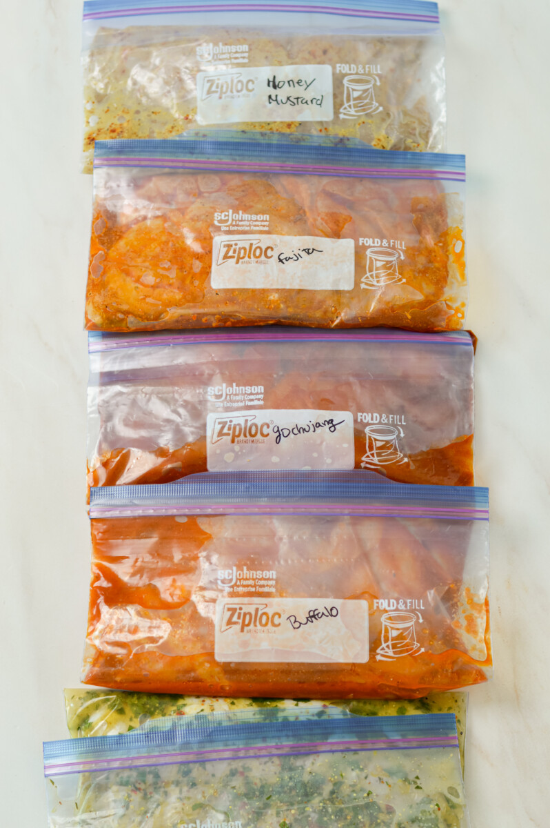 5 freezer chicken marinades.