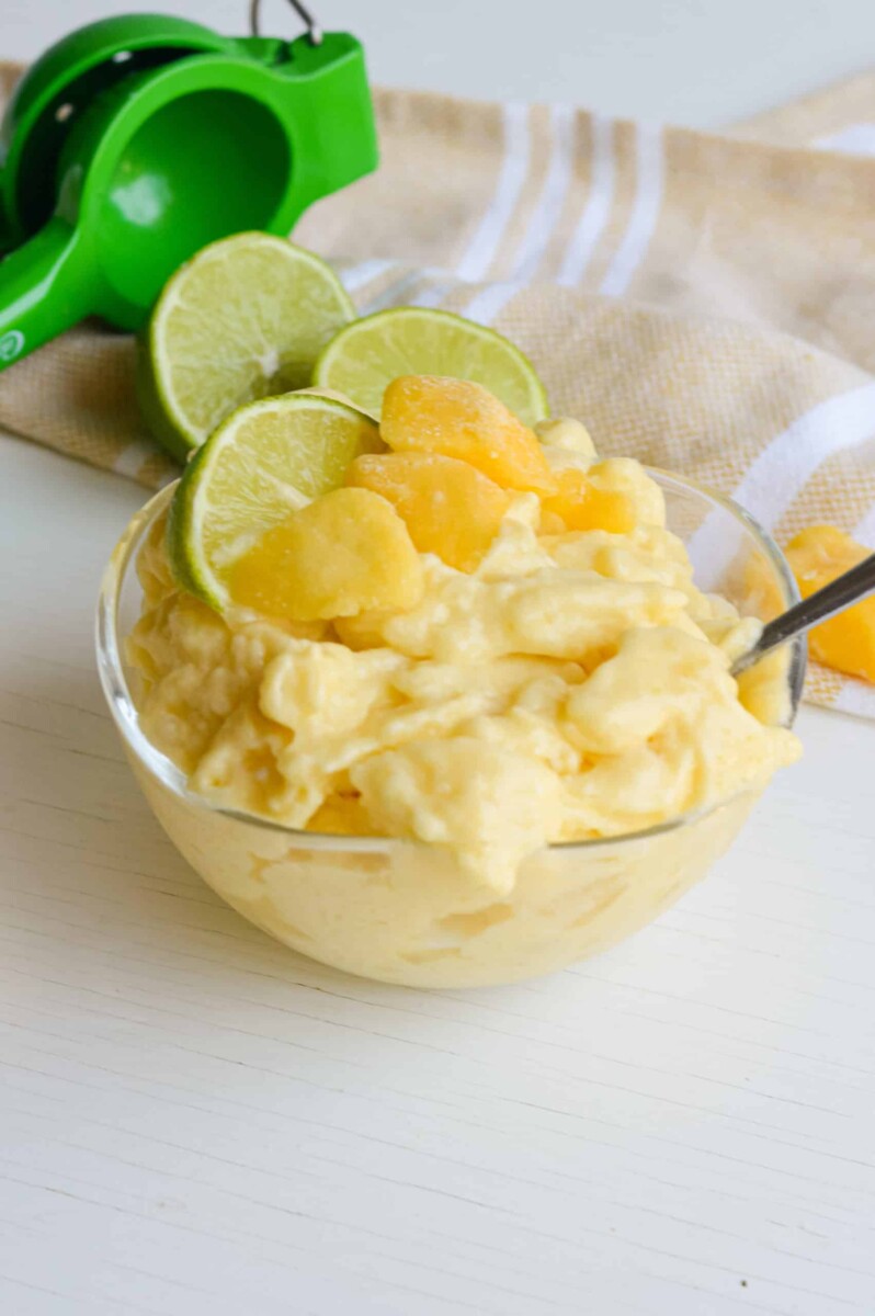 Vegan mango soft serve.